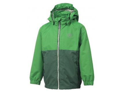 Kvalitní dětská nepromokavá jarní bunda s kapucí a reflexními prvky Color Kids Thy - Greener pastures v zelené barvě