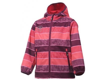 Kvalitní dětská prodyšná jarní softshellová bunda s kapucí a reflexními prvky Color Kids Tadimir - Magenta purple ve vínové barvě 