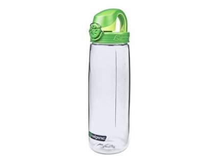 Kvalitní dětská plastová láhev bez BPA Nalgene OTF 650 ml čirá - zelené víčko