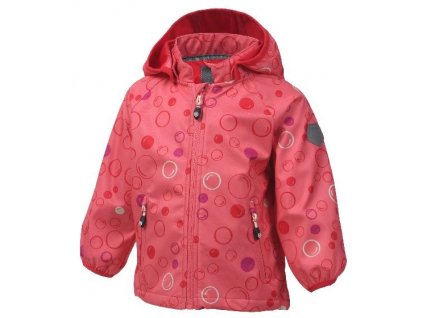 Kvalitní dětská prodyšná jarní softshellová bunda s kapucí a reflexními prvky Color Kids Veast - Sugar coral ve světle růžové barvě