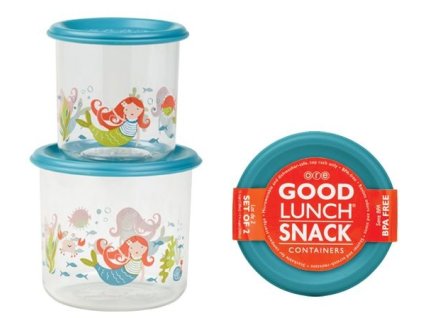 Kvalitní dětský set dvou svačinových krabiček bez BPA Sugarbooger Good Lunch snack containers - Isla the Mermaid