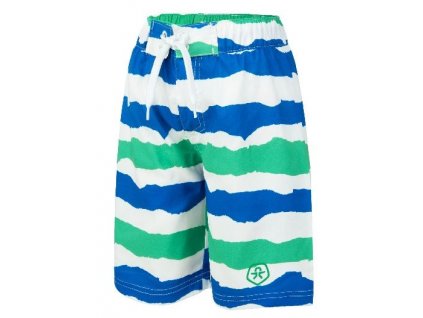 Kvalitní chlapecké rychleschnoucí šortkové plavky s UV ochranou Veleo Color Kids zeleno-modré 