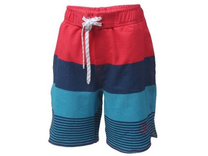 Kvalitní chlapecké rychleschnoucí šortkové plavky s UV ochranou Nelta - Coral red 