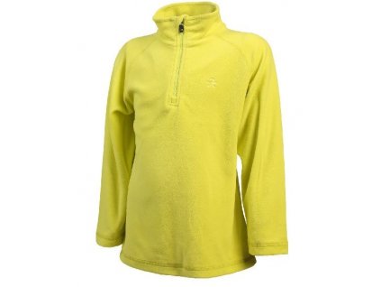 Kvalitní dětská hřejivá jarní fleecová mikina Color Kids Sandberg fleece Neon yellow ve žluté barvě 