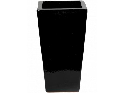 Moderní keramický květináč Plain, Kubis Black Shiny