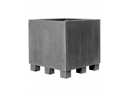 Moderní květináč Fiberstone Jumbo Square Grey XL