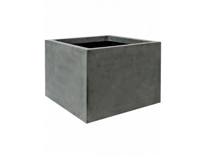 Moderní květináč Fiberstone Square Grey nízký