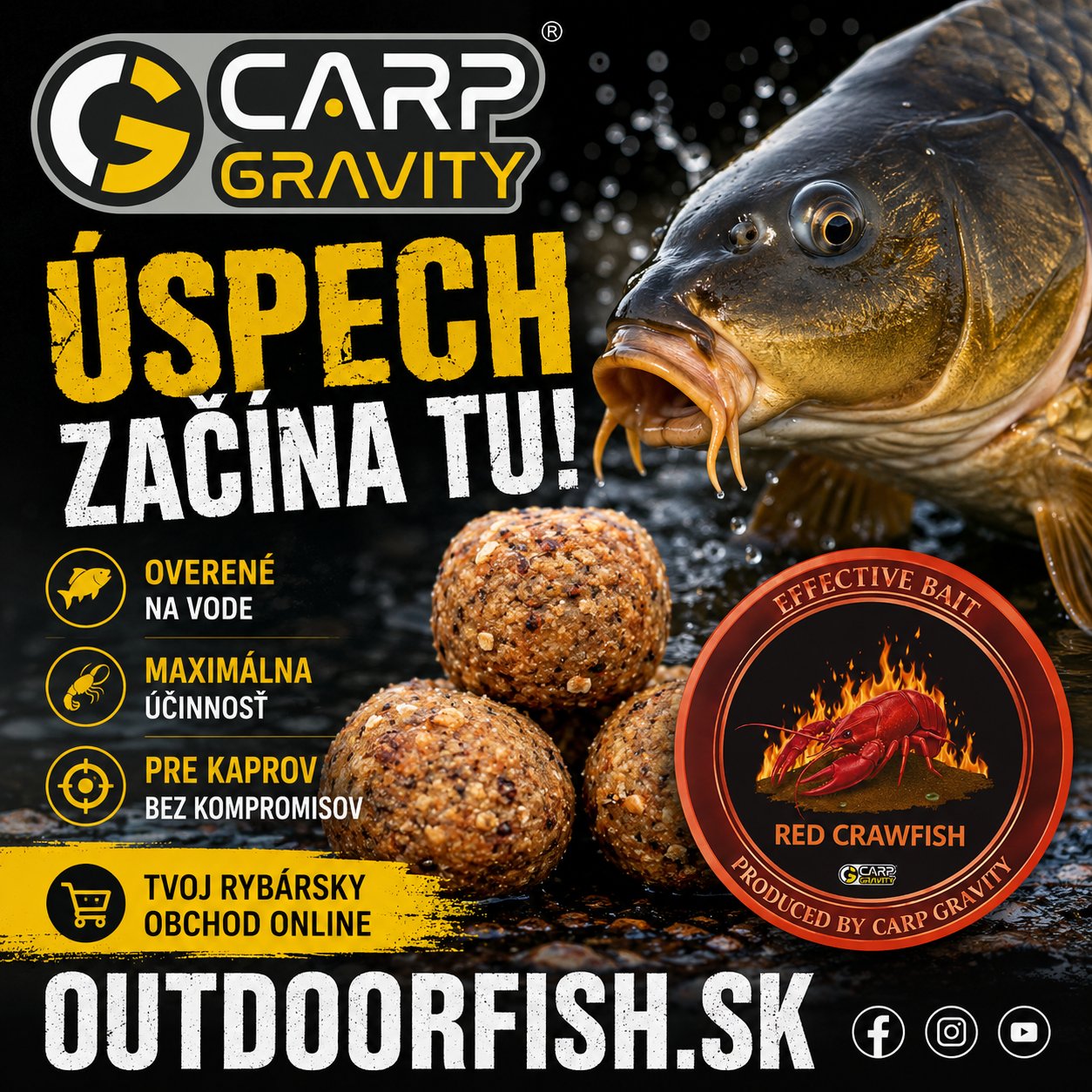 Carp Gravity Red Crawfish – Rak, ktorému kapre jednoducho neodolajú