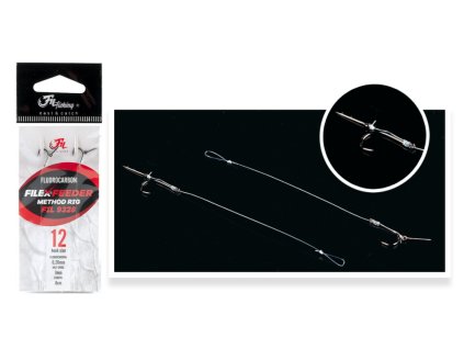 Filfishing Návazec Method Feeder Fluorocarbon Rig (Varianta P01285-4)