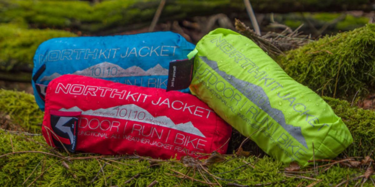 NORTHKIT nepromokavé bundy a kalhoty na turistiku do kapsy
