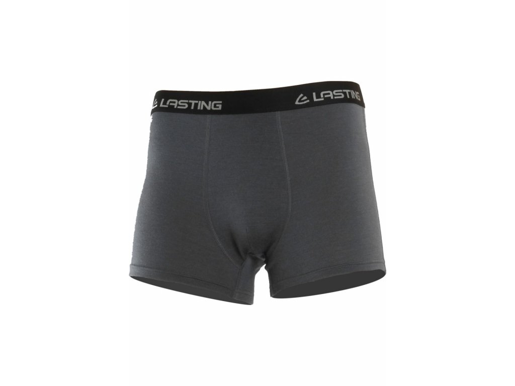 Lasting NORO 8080 šedé vlněné merino boxerky