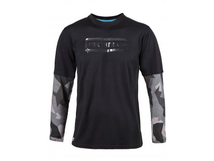 Fresh Trash Men´s Escape Merino Long Sleeve tee black/camo