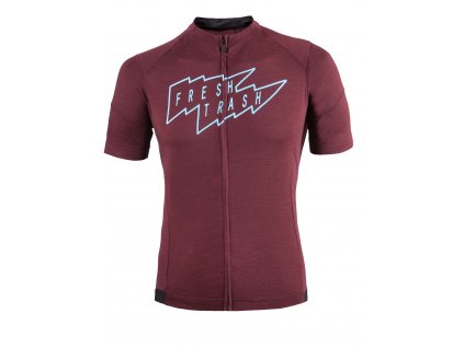 Fresh Trash Men´s Lite Merino Jersey merlot red