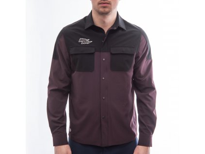 Fresh Trash Men´s Rider Long Sleeve Shirt wine red/black