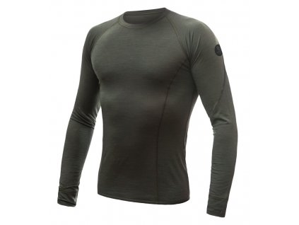 SENSOR MERINO AIR pánské triko dl.rukáv olive green