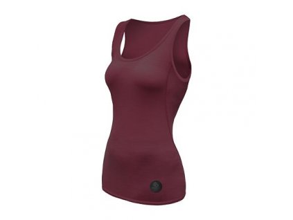 SENSOR MERINO AIR dámské triko bez rukávu port red