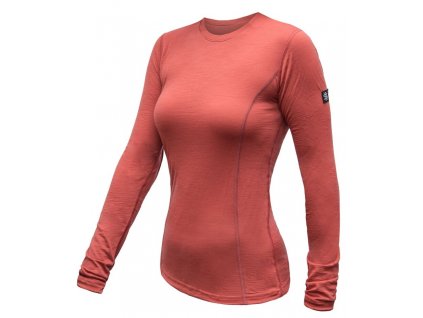 SENSOR MERINO ACTIVE dámské triko dl.rukáv terracotta