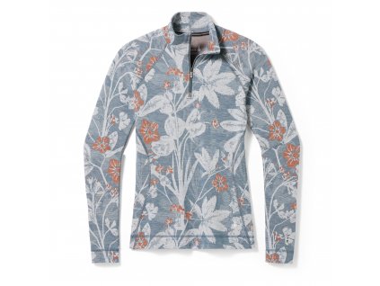 Smartwool W CLASSIC THERMAL MERINO BL 1/4 ZIP B winter sky floral