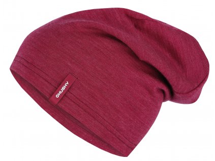 Husky Merino čepice Merhat faded bordo