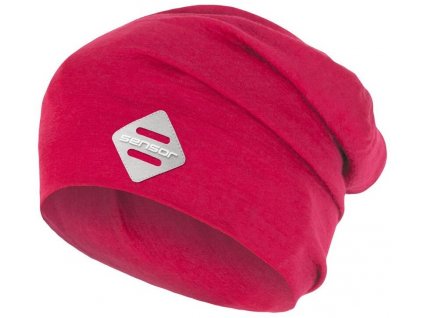 SENSOR ČEPICE MERINO ACTIVE LOGO magenta