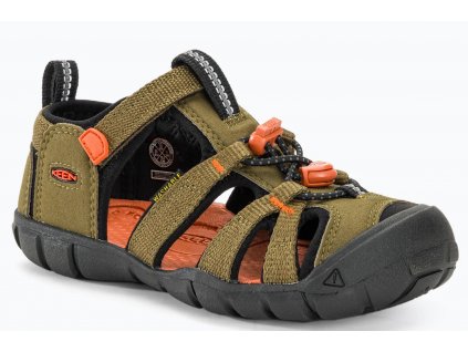 keen seacamp ii cnx children dark olive gold flame