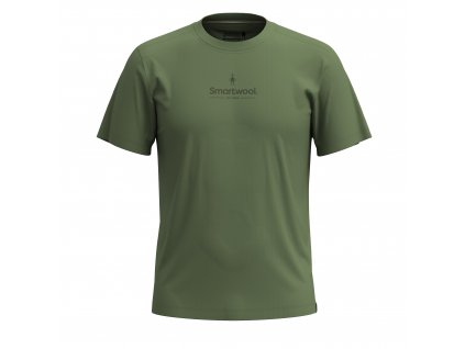 Smartwool LOGO GRAPHIC SHORT SLEEVE TEE SLIM FIT fern green  tričko