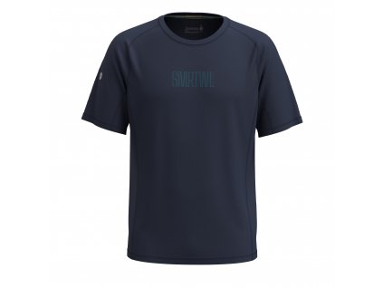 Smartwool M ACTIVE ULTRALITE GRAPHIC SS TEE deep navy-twilight blue  pánské tričko