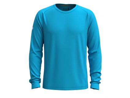 Smartwool M ACTIVE ULTRALITE LONG SLEEVE pool blue  pánské tričko