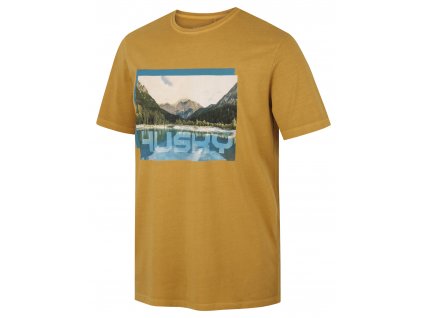 Husky Pánské bavlněné triko Tee Lake M mustard  pánské tričko s krátkým rukávem