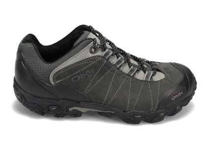oboz bridger low waterproof dark shadow front