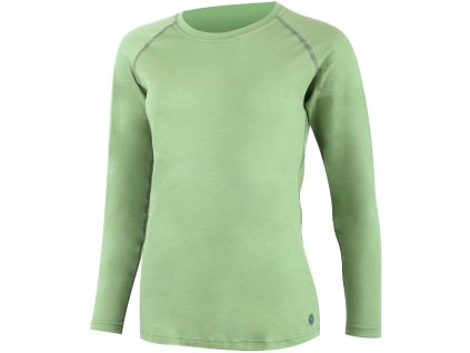 Lasting dámské merino triko ATILA zelené (Velikost L)