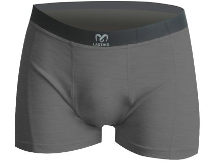 Lasting pánské merino boxerky BOKO šedé (Velikost L)