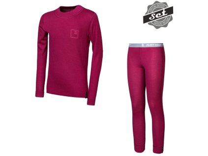 sensor double face set logo up juniorsky triko dl rukav spodky lilla