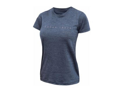 FT WOMEN'S MERINO TENCEL LOGO TEE BLUE