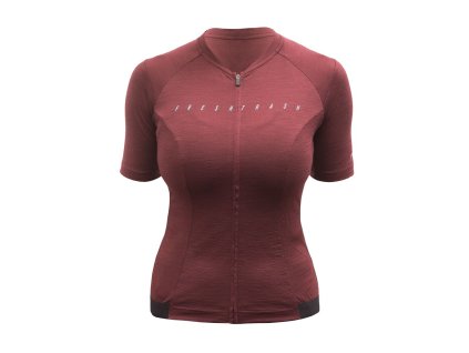 FT WOMEN'S LITE MERINO JERSEY MERLOT RED