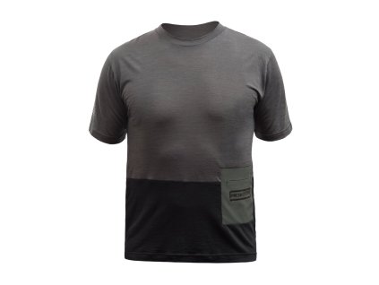 FT MEN'S LITE MERINO POCKET JERSEY OLIVE GREENBLACK