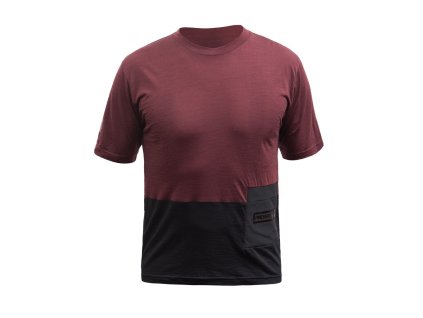 FT MEN'S LITE MERINO POCKET JERSEY MERLOT REDBLACK