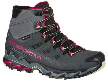 la sportiva ultra raptor ii mid leather wide gtx women charcoal cerise
