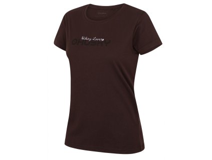 Husky Dámské bavlněné triko Tee Hike L brown (Velikost L)