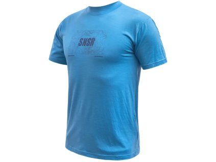 sensor merino active relief panske triko kr rukav modra