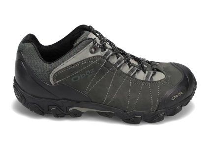 oboz bridger low waterproof dark shadow front