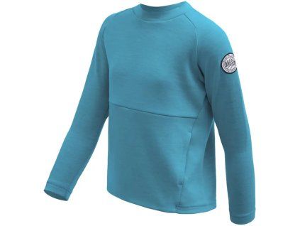 SENSOR MERINO UPPER traveller dětská mikina mint blue
