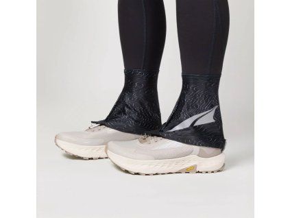 altra trail gaiter black silver grey