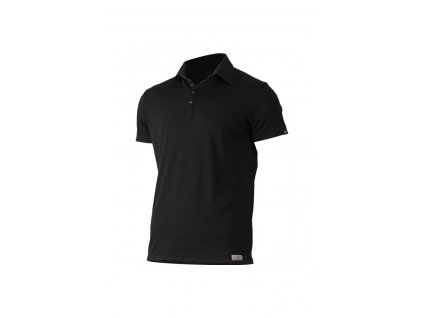 Lasting ELIOT 9090 černá vlněné merino polo košile