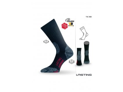 Lasting TXC 900 černá vlněné ponožky
