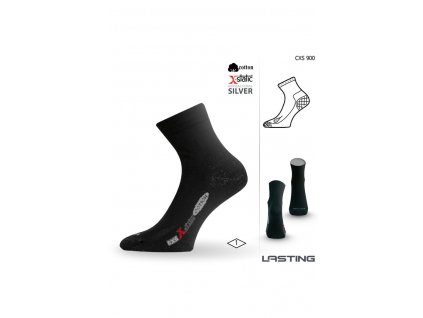 Lasting CXS 900 černé ponožky se stříbrem
