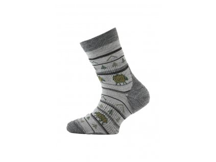 Lasting dětské merino ponožky TJL šedé