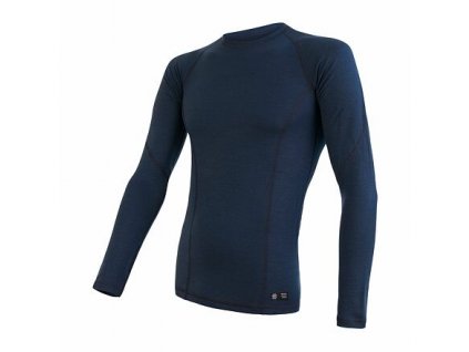 SENSOR MERINO DF pánské triko dl. rukáv deep blue