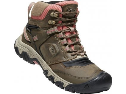 keen ridge flex mid wp women timberwolf brick dust