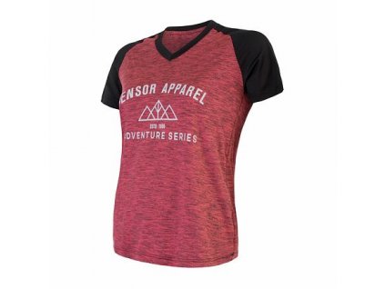 SENSOR CYKLO CHARGER dámský dres volný kr. rukáv růžová/černá